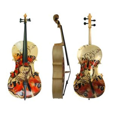 Cello sơn dầu màu đỏ thủ công